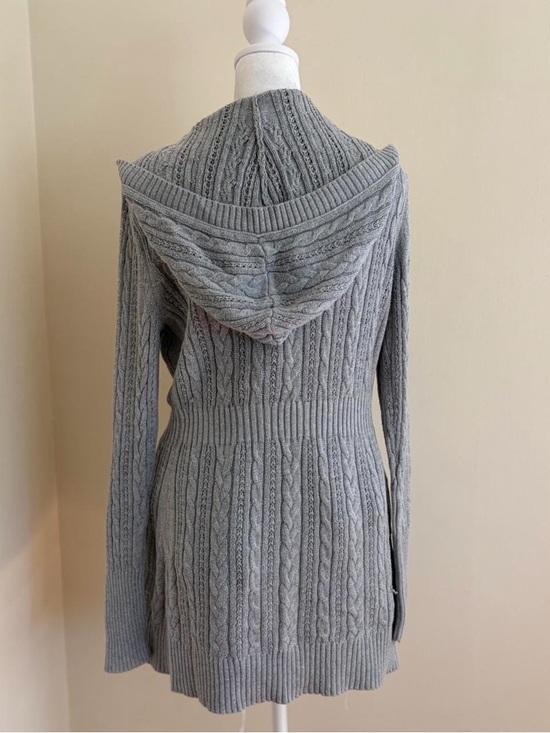 Vintage Y2K cardigan duster hoodie fairy grunge gray knit sweater lolita S-M - Picture 4 of 10